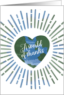 Business Employee A World of Thanks Heart World Illustration card