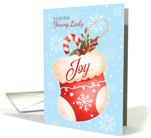 Christmas For Special Young Lady Cutest Stocking Filled With Joy card