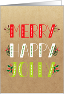 Merry Happy Jolly Smile Christmas is Here card