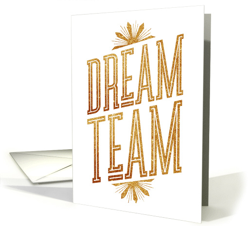 Business Employee Dream Team Keep On Shining Glitter Effect card