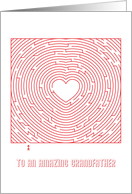 Heart Maze Valentine to an Amazing Grandfather card