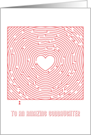 Heart Maze Valentine to an Amazing Goddaughter card