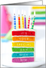 Rainbow Birthday Cake Wish Big Its Your Special Day card