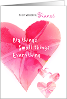 Big Things Small Things Everything I Love Valentine for Fiance card