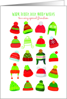 Grandson Warm Toasty Merry Christmas Hats Caps Toboggans card