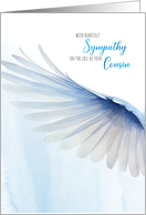 Sympathy for Loss of Cousin Watercolor Wing card