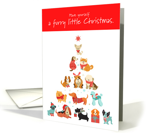 Dog Tree Have Yourself a Furry Little Christmas card (1795266)