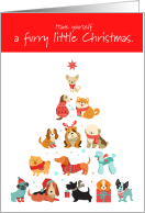 Dog Tree Have Yourself a Furry Little Christmas card