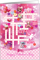 Valentine Crossword Activity Card Every Sweet Thing card