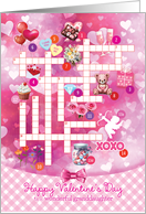 Granddaughter Valentine Crossword Activity Every Sweet Thing card