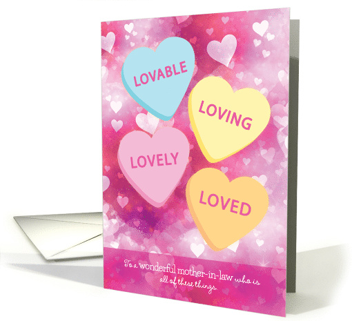Valentine Mother In Law Lovable Loving Lovely Loved... (1823452)
