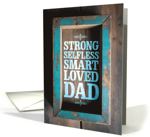 Fathers Day Dad to Be Vintage Frame Strong Selfless Smart... (1823488)