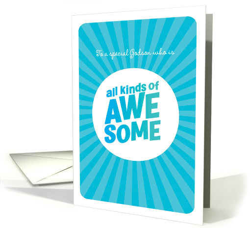 Godson Birthday All Kinds of Awesome Pretty Darn Special card