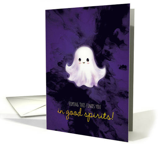 Halloween Cute Ghostie Finding You In Good Spirits card (1825588)