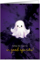 Halloween Cute Ghostie Finding You In Good Spirits card