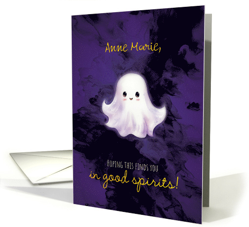 Halloween Cute Ghostie Finding You In Good Spirits card (1825590)