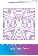 Cute Easter Maze with Bunny Activity for Anyone Happy Hoppy Easter card