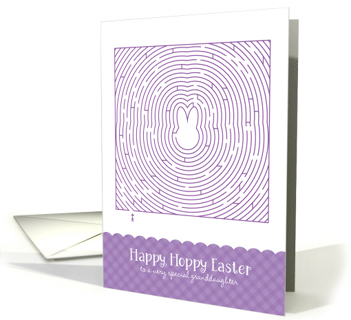 Granddaughter Easter Maze with Bunny Activity Happy Hoppy card