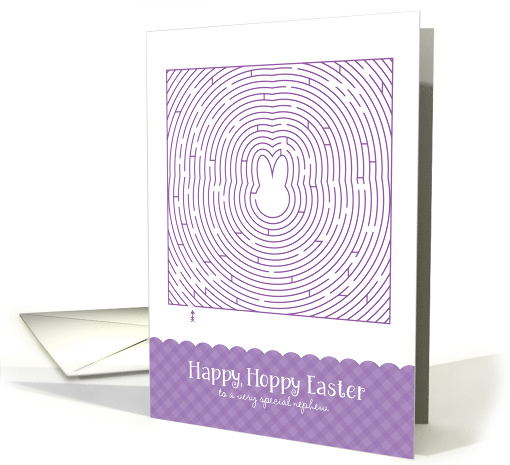 Nephew Easter Maze with Bunny Activity Happy Hoppy card (1848514)