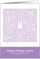 Great Niece Easter Maze with Bunny Activity Happy Hoppy card