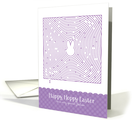 Godson Easter Maze with Bunny Activity Happy Hoppy card (1848528)