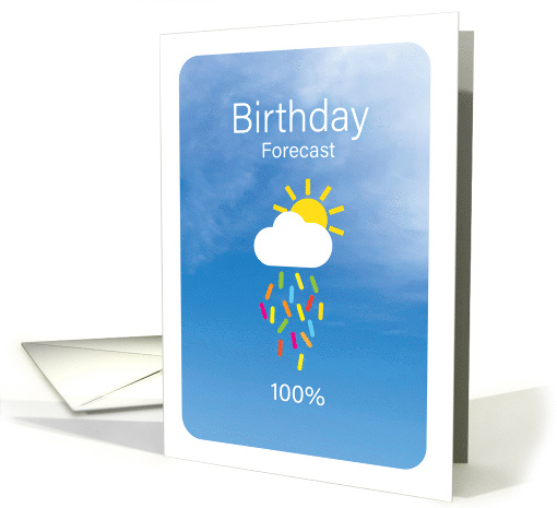 Smart Phone Birthday Weather Forecast 100 Per Cent Chance... (1850692)
