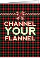 Christmas Channel Your Flannel Warm and Toasty card