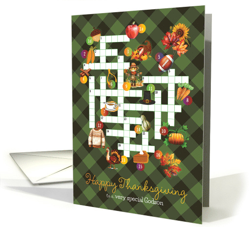 Godson Thanksgiving Crossword Activity Its the Little Things card