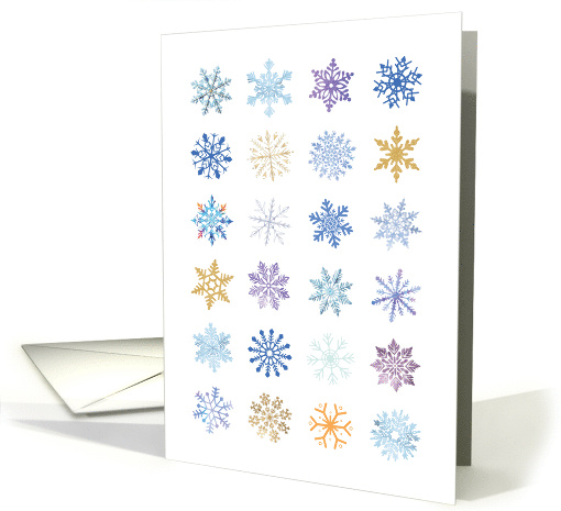 Snowflakes Mixed Media Blank Note card (1889794)