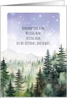 Birthday Remembering Him Missing Him Loving Him Always card