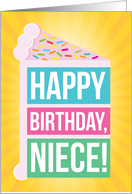 Happy Birthday Niece Big Slice of Happiness with Sprinkles card