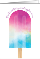 Happy Birthday to Coolest Granddaughter Ever with Popsicle card