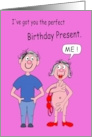 Cartoon Saucy Couple Funny Birthday for Partner card