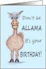 Birthday Happy Smiling Llama card