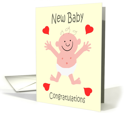 Congratulations New Baby Smiling Cartoon Caricature card (1514750)