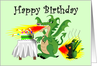 Birthday Joke Cartoon Style Dragons card