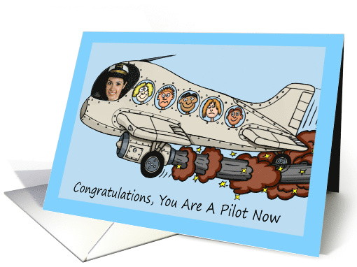 Custom Photo Congratulations New Pilot Cartoon Passengers... (1517954)