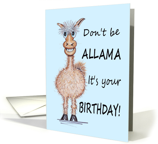 Birthday Happy Smiling Llama card (1740394)