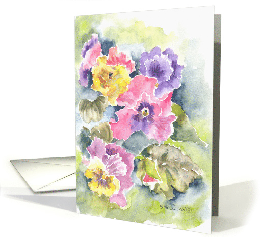 A Bouquet of Pansies card (1520612)