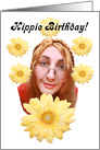 Hippie Birthday Flower Child card