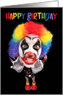 Happy Birthday Creepy Clown card