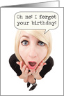 Belated Birthday Blonde Moment card