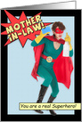 Humorous Happy Mother’s Day to Mother-in-Law a Real Superhero card