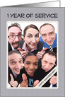 One Year of Service Business Employee Anniversary card
