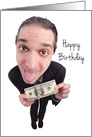 Happy Birthday Funny Money Guy card