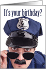 Happy Birthday Cop Don’t Get Into Trouble card