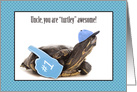 Turtley Awesome Happy Birthday Uncle card