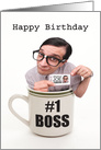 Happy Birthday Boss Cup of Joe card