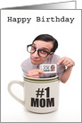 Humorous Happy Birthday For Mom Cup of Joe card