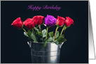 Happy Birthday One Unique Purple Rose card